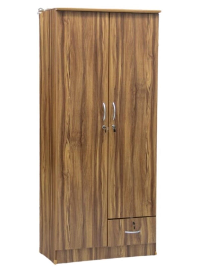 ALWASIT HOME 2 Door Wooden Wardrobe Cabinet Cupboard Engineered Wood Perfect Modern Stylish Heavy Duty - Image 1
