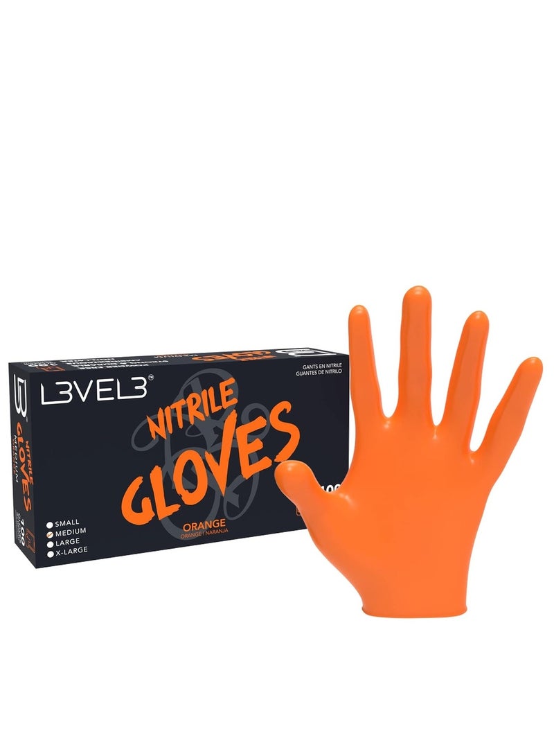 L3VEL3 Level 3 Nitrile Gloves - Professional Heavy Duty Disposable Gloves - Latex Free - Fits Snug - Box of 100  - Image 1