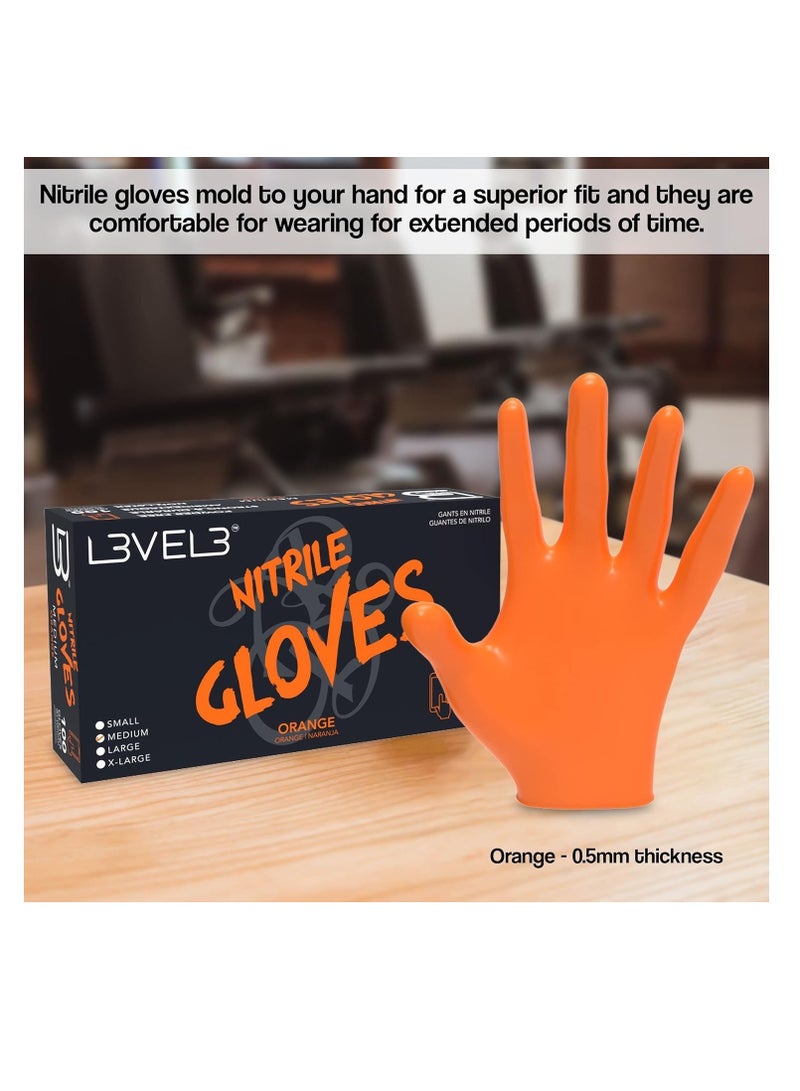 L3VEL3 Level 3 Nitrile Gloves - Professional Heavy Duty Disposable Gloves - Latex Free - Fits Snug - Box of 100  - Image 5