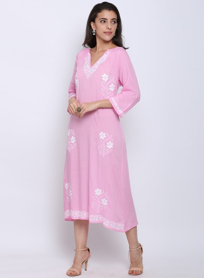 الايا فستان مطرز بالزهور - Image 4