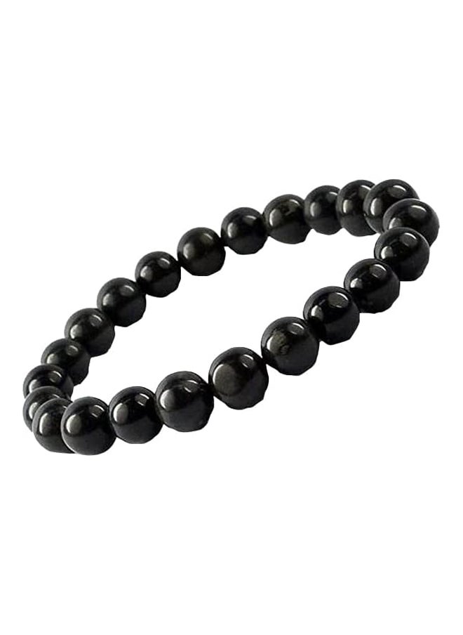 Generic - Indian Crystal Company Bracelet, Round Beads Stone Crystal Bracelet for Reiki Healing and Crystal Healing, Standard, Stone, Agate - Image 1