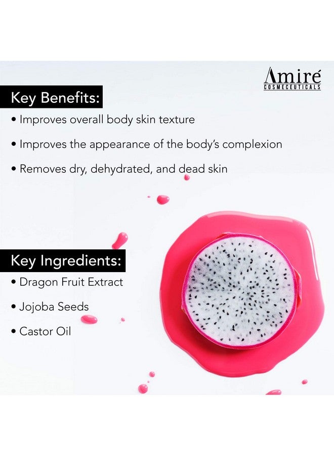 امير مقشر الجسم أميري بجيلي فاكهة التنين، يقشر البشرة الجافة والمجففة والميتة، يحسن ملمس بشرة الجسم ويمنحها إشراقة، مقشر بيتايا، 12 أونصة - Image 2