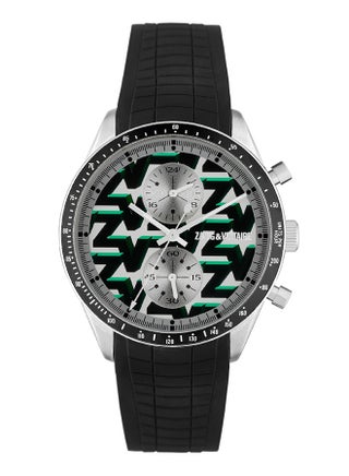 Mens Zadig & Voltaire Chronograph, Black and Green ZV Printed Dial, Steel Case on Black Silicone Strap - ZVM1703 - pzsku/Z565A4E23872460FD95CAZ/45/_/1715340832/e7d26171-6969-4ce0-9462-359bf7ce6ff0