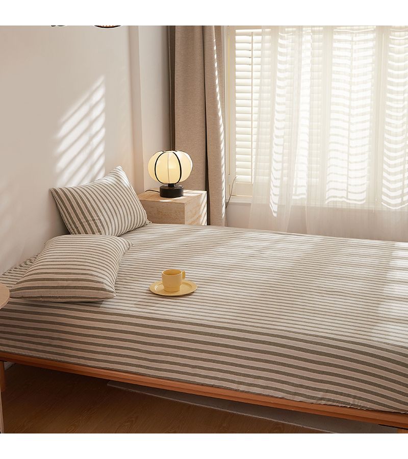 Cotton Fitted Sheet Set 3 Piece Soft Skin Friendly Machine Washable 70.87 x 78.74 Inch - Image 4