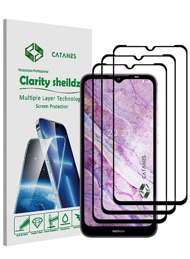 CATANES 3 Pack For Nokia C10 Tempered Glass Screen Protector Full Glue Back - Image 1