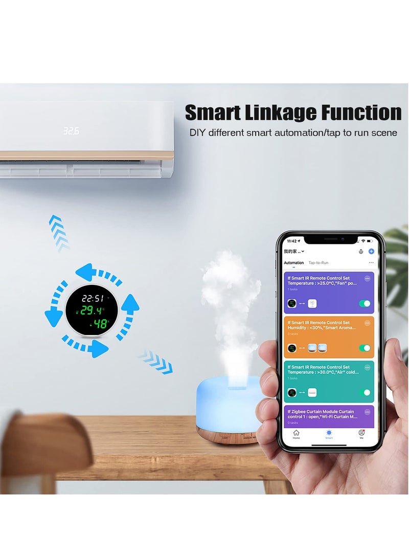 SYOSI WiFi Thermometer Hygrometer with App Notification Alert, Indoor Temperature Humidity Sensor with LED Backlit Display, Smart Temperature Monitor Compatible for Home Baby Room Reptile Terrarium - Image 5