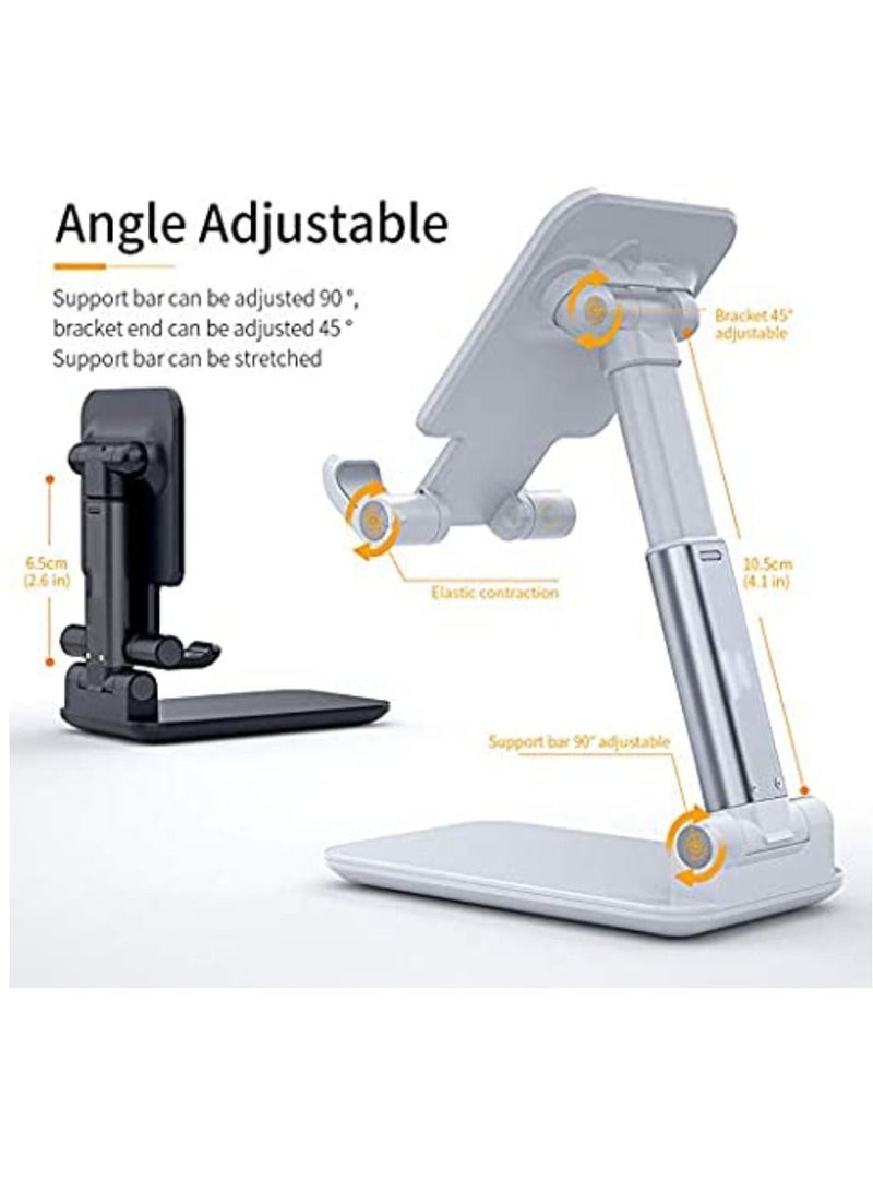 DIGI CORE Phone Stand Mobile Stand Flexible Foldable Cell Holder Adjustable Cell Phone Holder Holder Compatible With All Mobile Phone Black - Image 3