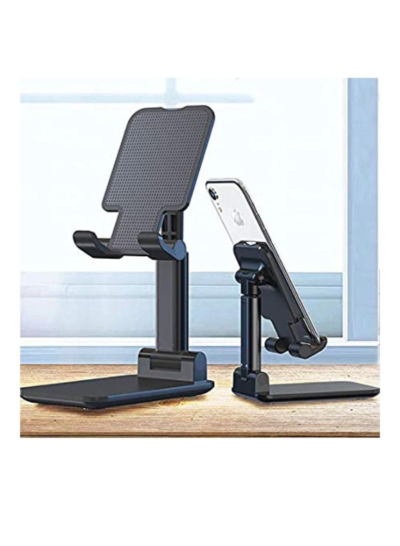 DIGI CORE Phone Stand Mobile Stand Flexible Foldable Cell Holder Adjustable Cell Phone Holder Holder Compatible With All Mobile Phone Black - Image 2