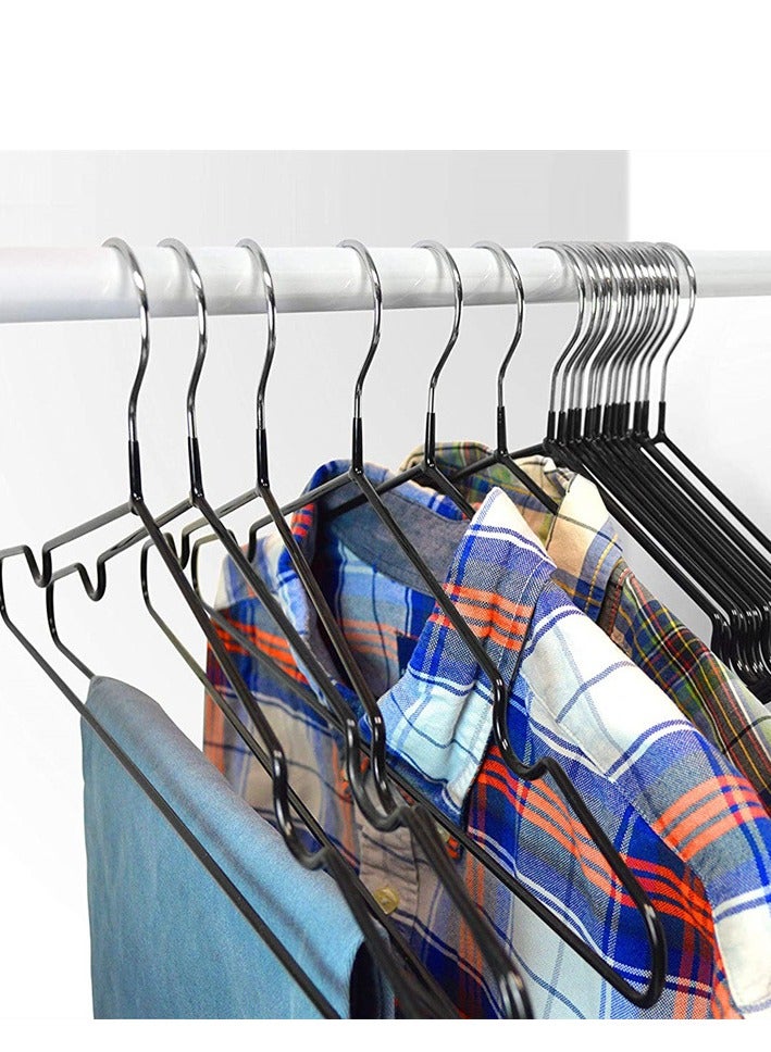 10pcs Metal Anti Slip Clothes Hanger Clothes Drying Hanger Dark Blue - Image 2
