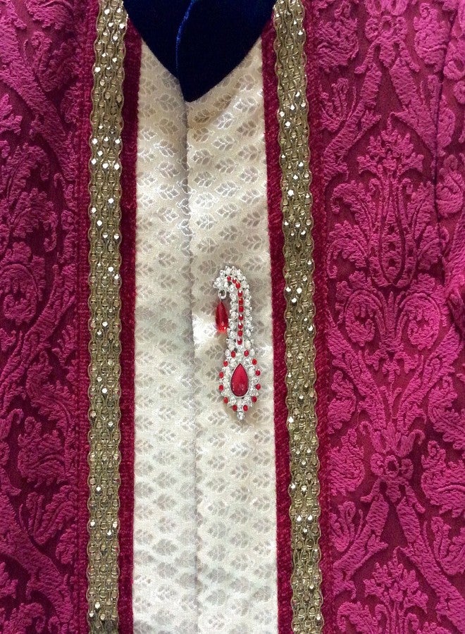 FURE Red Drop Bead Kilangi Brooch - Image 3