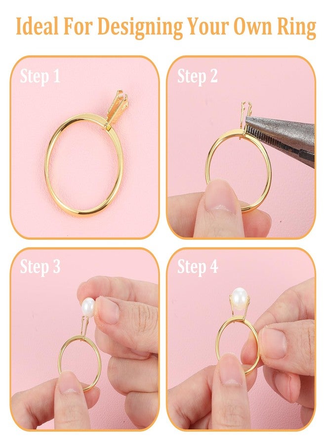 Styquenzer حاملان للأحجار الكريمة السائبة، حامل شوكة للأحجار الكريمة، أداة لتجربة خواتم الزفاف، دعامة للخواتم الفارغة، مقاسان، خواتم عرض ذهبية، أداة حرفية، مخلب ماسي، حامل سهل للأحجار الكريمة الماسية العارية - Image 3