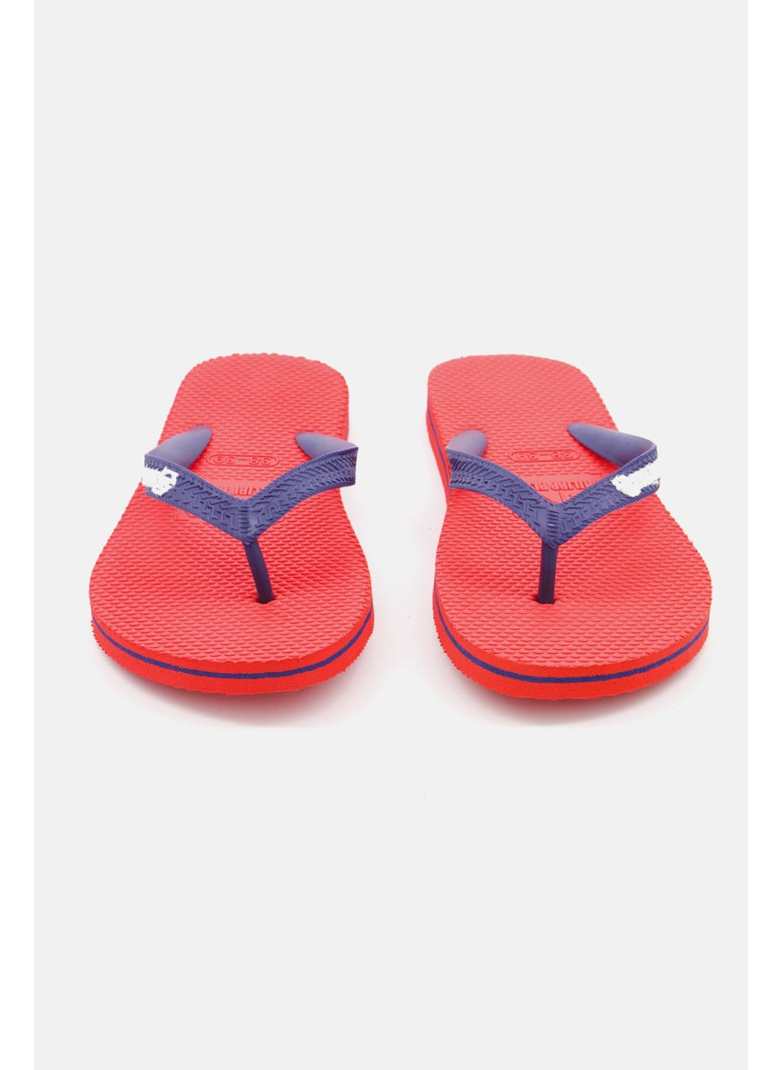 PHILIPP PLEIN Men Slip On Brand Logo Slippers, Red  - Image 3