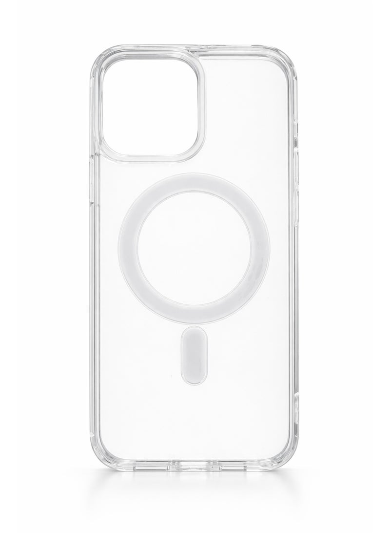 iPhone 15 Pro Max Case, MagSafe Compatible, Slim Fully Transparent Protective Back Cover with Soft TPU Bumper - Image 1