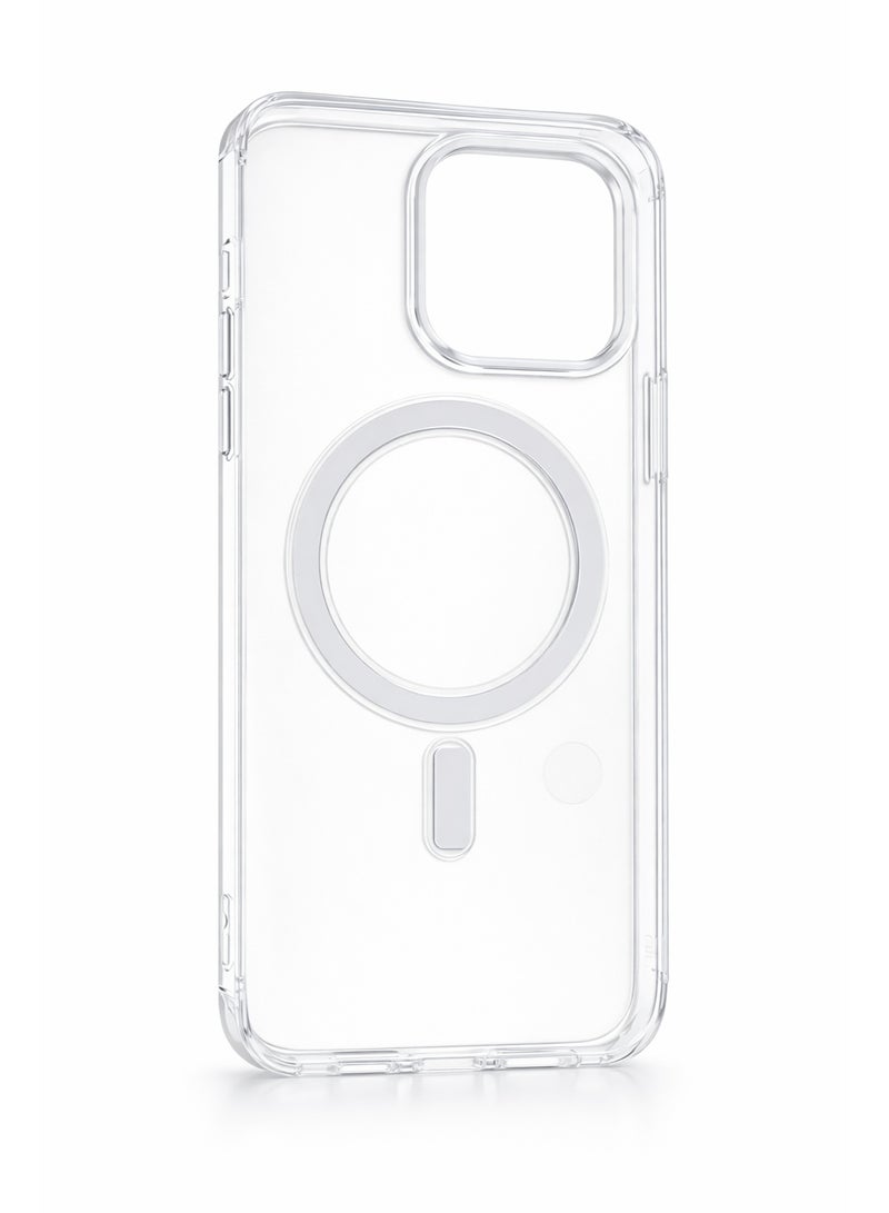 iPhone 15 Pro Max Case, MagSafe Compatible, Slim Fully Transparent Protective Back Cover with Soft TPU Bumper - Image 3