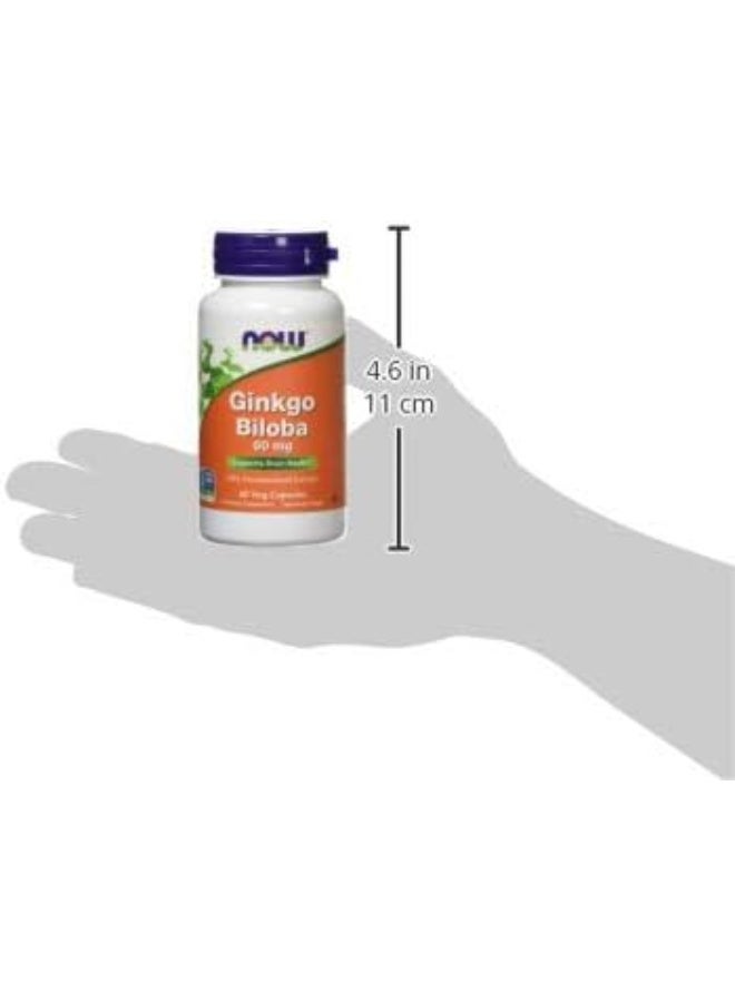 Now Foods Ginkgo Biloba 60 Mg 60 Veg Capsules - Image 5
