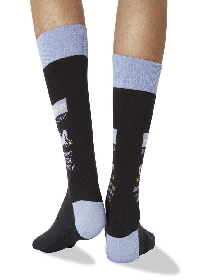 Hot Sox Mens Sagittarius Zodiac Crew Socks, Mens Shoe Size 6-12.5, Black - Image 3