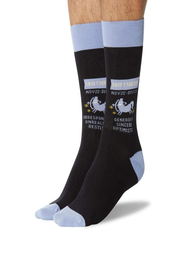 Hot Sox Mens Sagittarius Zodiac Crew Socks, Mens Shoe Size 6-12.5, Black - Image 2
