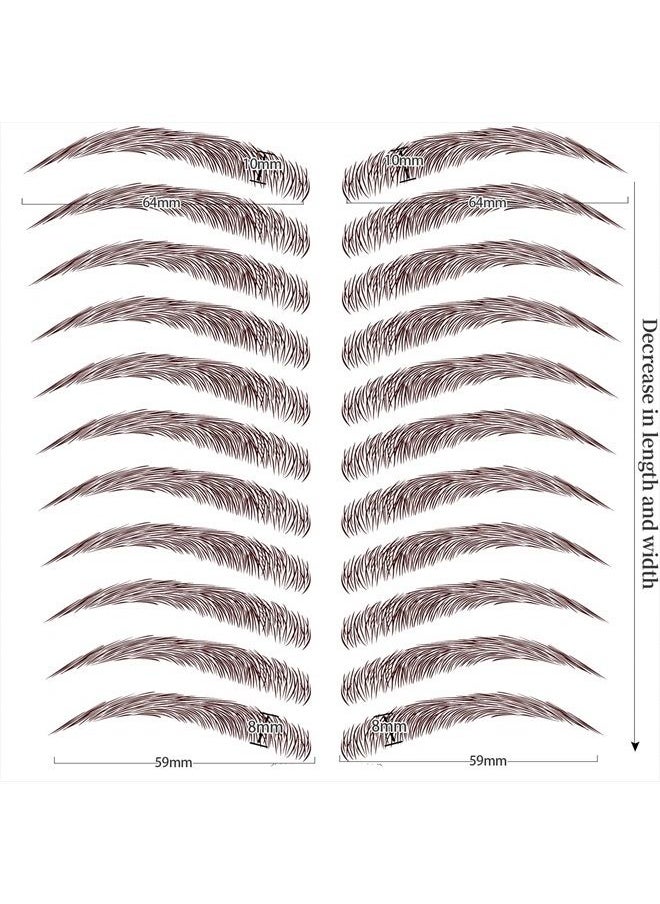Aresvns - Eyebrow Tattoo for Women 77 Pairs! 4D Chocolate Brown Lifelike Imitation Eyebrows, Good looking Reddish Brown Eyebrow Transfers Sticker ,Suitable Sizes,Waterproof and Long-Lasting 4-6 Day Chri - Image 1
