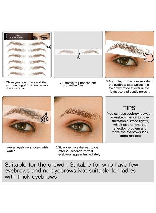 Aresvns - Eyebrow Tattoo for Women 77 Pairs! 4D Chocolate Brown Lifelike Imitation Eyebrows, Good looking Reddish Brown Eyebrow Transfers Sticker ,Suitable Sizes,Waterproof and Long-Lasting 4-6 Day Chri - Image 1