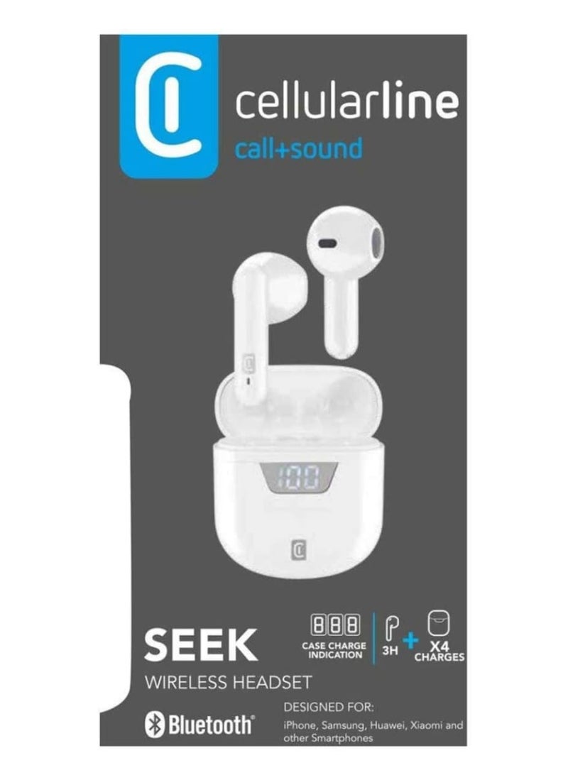 سيلولار لاين توفر سماعات الرأس اللاسلكية Cellularline SEEK تجربة لاسلكية بالكامل، مما يزيل متاعب الأسلاك المتشابكة ويوفر حرية الحركة. توفر سماعات الأذن ما يصل إلى 3 ساعات من التشغيل المستمر بشحنة واحدة، - Image 3