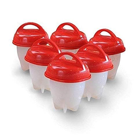 XVIA XVIA Silicon Egg Maker Mold, Egg Boil Cup Hard Boiled Egg Cooker Without Egg Shell Silicone Egg Boil Poachers  - Image 1