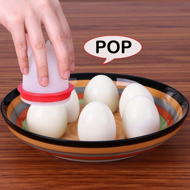 XVIA XVIA Silicon Egg Maker Mold, Egg Boil Cup Hard Boiled Egg Cooker Without Egg Shell Silicone Egg Boil Poachers  - Image 5
