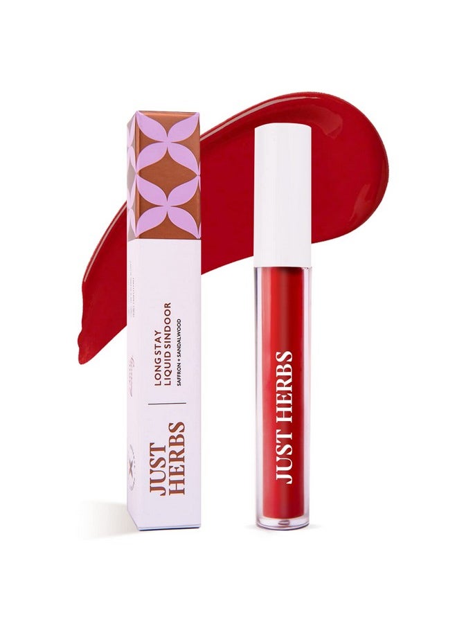 Just Herbs Liquid Sindoor Long Lasting Quick Dry 5G (Scarlet Maroon)  - Image 1