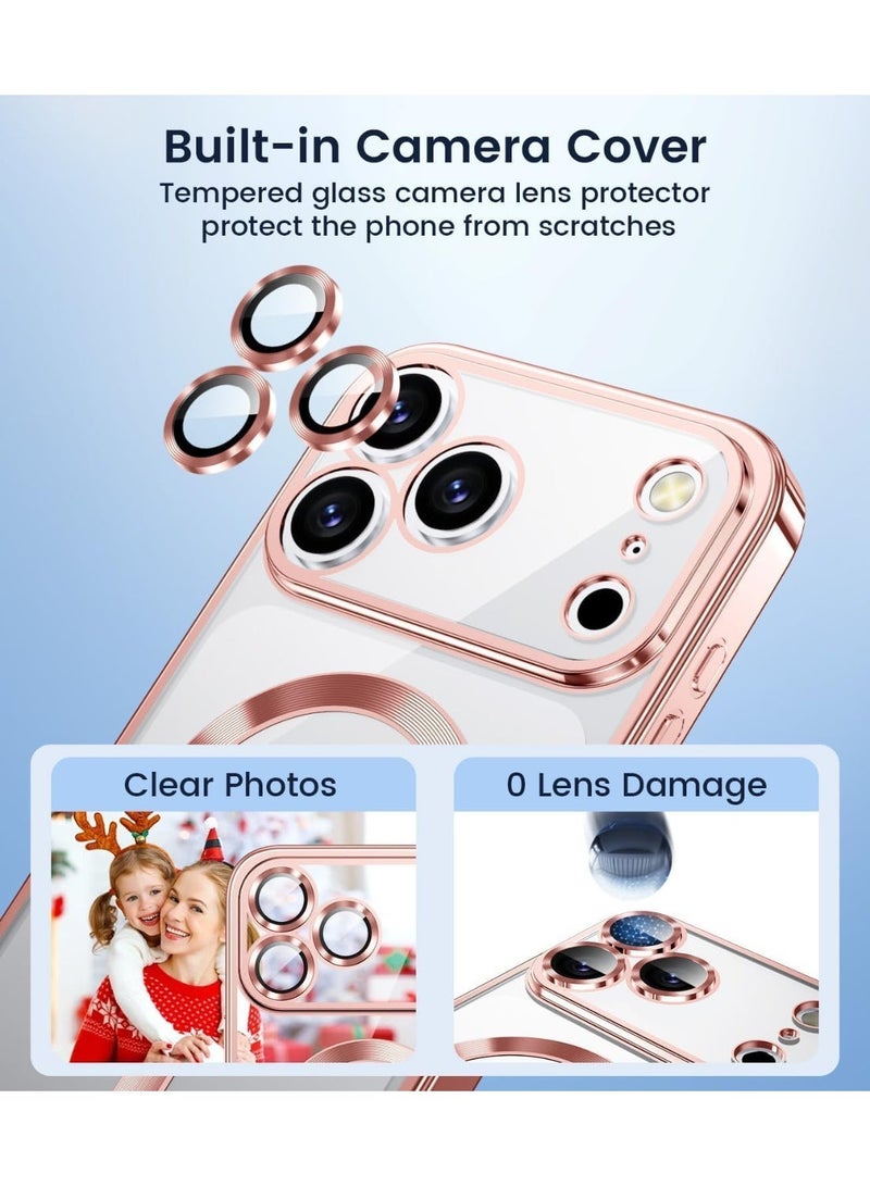 ACLIX Magnetic for iPhone 17 Pro Max, Case Clear, [Compatible with Magsafe, Built-in Camera Lens Protector], Soft Slim Phone Case Cover for iPhone 17 Pro Max | Pink - Image 5