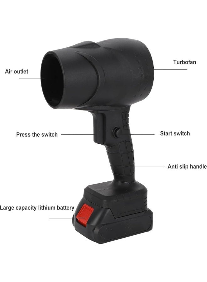 PRO 24V Cordless Portable Electric Air Blower for Car, Vacuum Cleaner, Perfect for Cleaning Dust, Leaves, BBQ for Home and Car: Multi-Use Cleaning Companion - Black - - Image 4