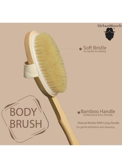 Long Handle Wooden Bath Brush For Men | Natural Bristles | Detachable | Dry Brushing Removes Dead Skin, Treats Cellulite & Stimulates Blood Flow | Back Scrubber For Shower - pzsku/Z565AE0EC01AADFD7C5AAZ/45/_/1735816851/8bc88ff2-5664-4881-90f2-65bde07daae3