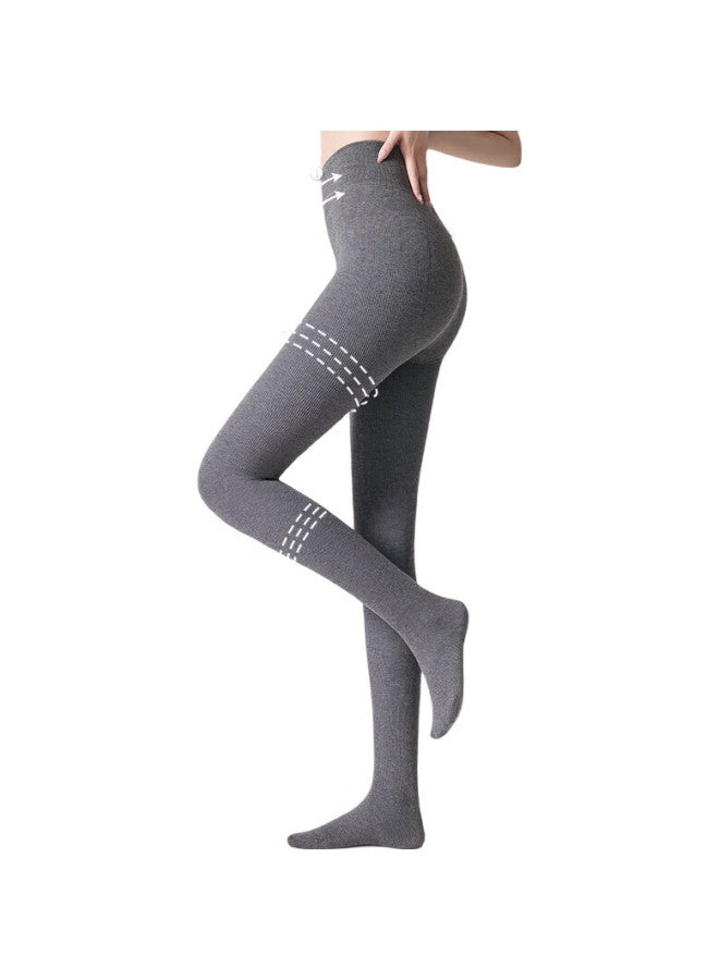 Curveism Thickened Velvet Leggings Women'S Autumn And Winter Outerwear Beautiful Legs One-Piece Pantyhose Slimming Body Shaping Footed Tights - Black - Image 2