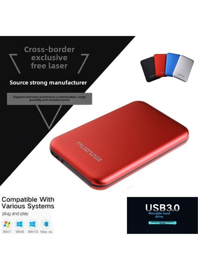 Mechanical Hard Disk Solid State Disk Hot Sale 500G 1TB 2TB Large Capacity 2.5 Inch External Mobile Hard Disk-Capacity:4TB-Interface:Red - Image 1