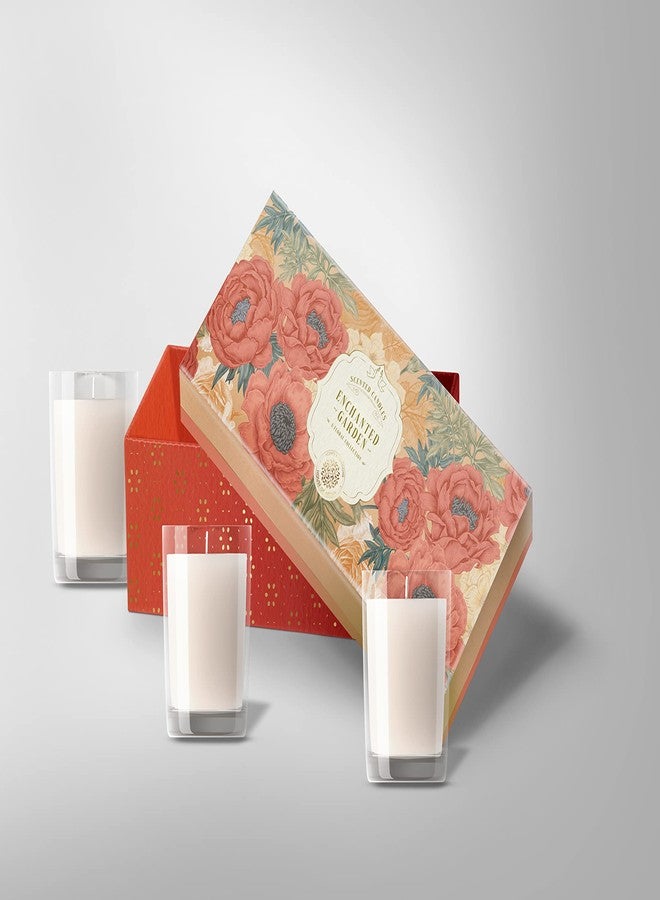 House of Aroma مجموعة هدايا هاوس أوف أروما، عبوة من 3 شموع معطرة - مجموعة الحديقة المسحورة | مصنوعة من شمع البارافين، وشمع العسل، وشمع الصويا، والزيوت العطرية، تحترق لمدة 20-24 ساعة | هدية شموع معطرة لتزيين المنزل - Image 1