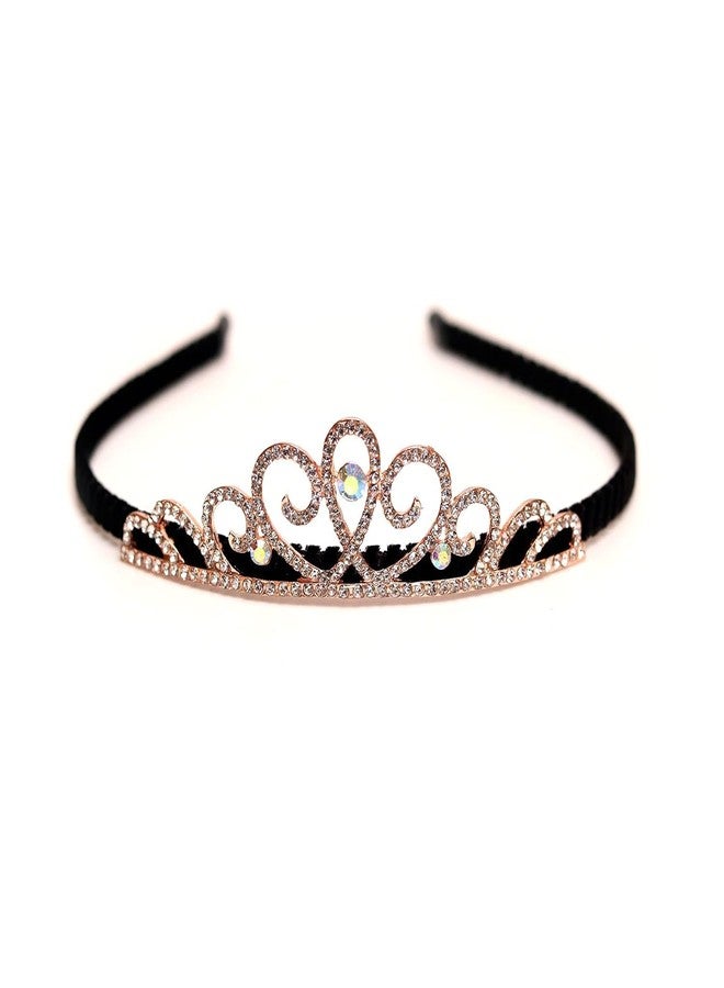 رابيدز فلو ربطات شعر رابيدز فلو كراون من الفولاذ المخلوط مرصعة بالأحجار للبنات والأطفال (02) ذهبي - Image 5