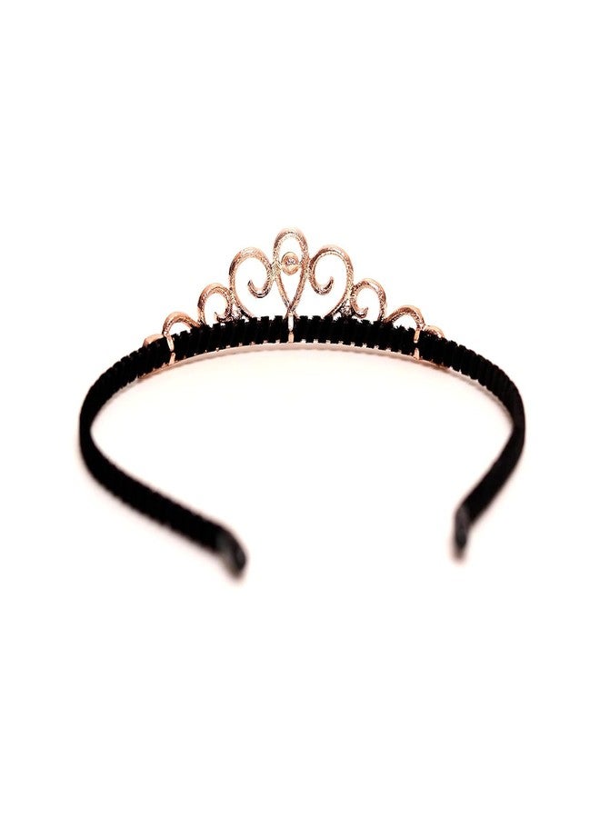 رابيدز فلو ربطات شعر رابيدز فلو كراون من الفولاذ المخلوط مرصعة بالأحجار للبنات والأطفال (02) ذهبي - Image 4