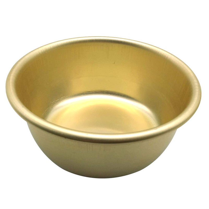 SUPIA Korean Traditional Wine Bowls(No handle)  Korean Wine Bowl  Hiking Soup Dish  BBQ Parties  Camping & All Occasions Aluminum  Yellow 2pcs (5.31 inches) - Image 4