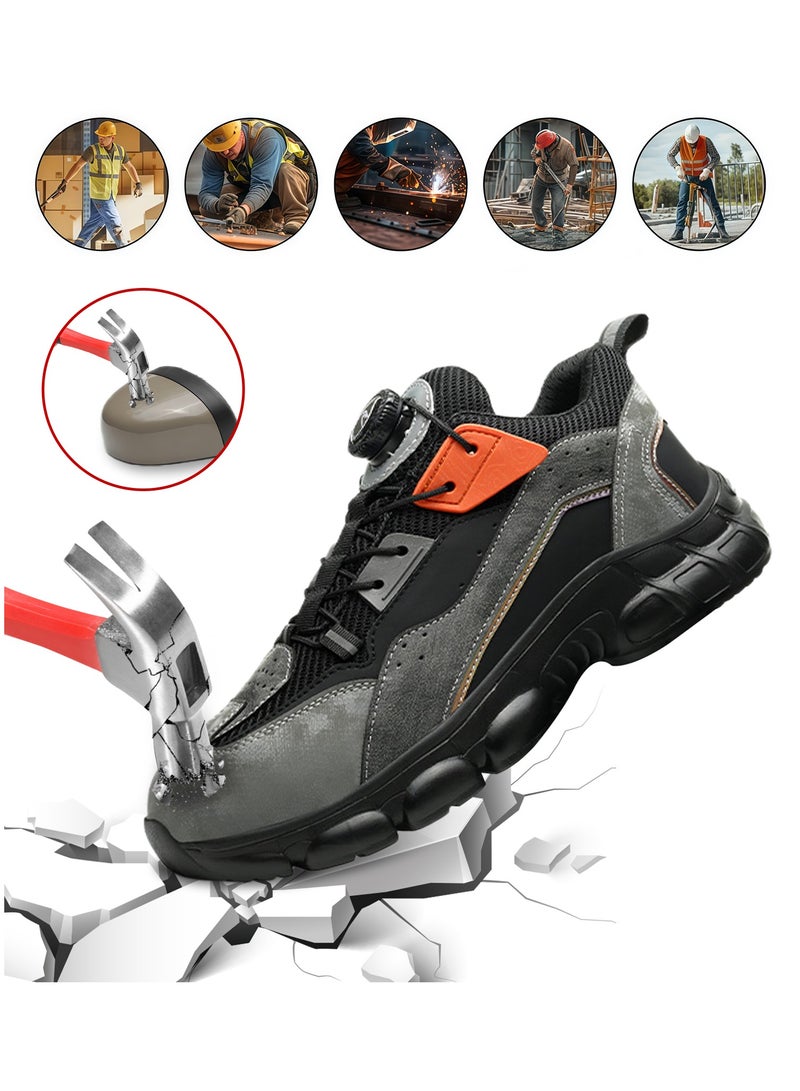 Tennis Style Safety Shoes for Men - Steel Toe, Non-Slip, Lightweight Industrial Work Sneakers (45 EUR) - Image 1
