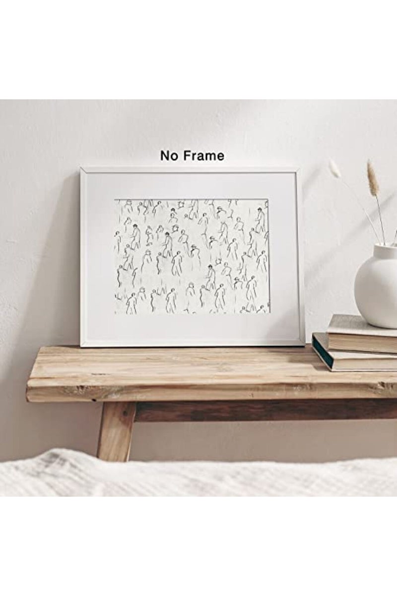 Pttkktbm Abstract Figure Wall Art Vintage Sketch Prints Minimalist Painting Black and White Line Drawings Prints for Living Room Vintage Poster Sketch Figures Abstract Line Art Man Artwork 16x20inch No Frame - Image 5