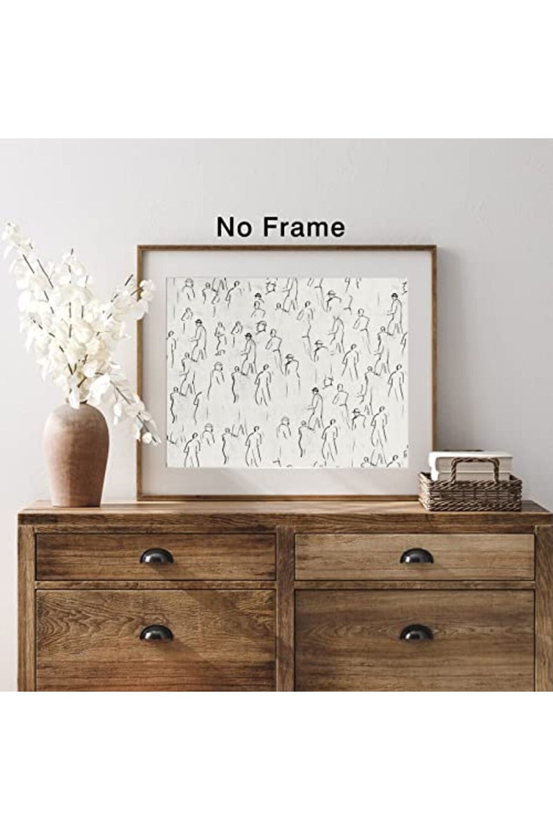 Pttkktbm Abstract Figure Wall Art Vintage Sketch Prints Minimalist Painting Black and White Line Drawings Prints for Living Room Vintage Poster Sketch Figures Abstract Line Art Man Artwork 16x20inch No Frame - Image 4