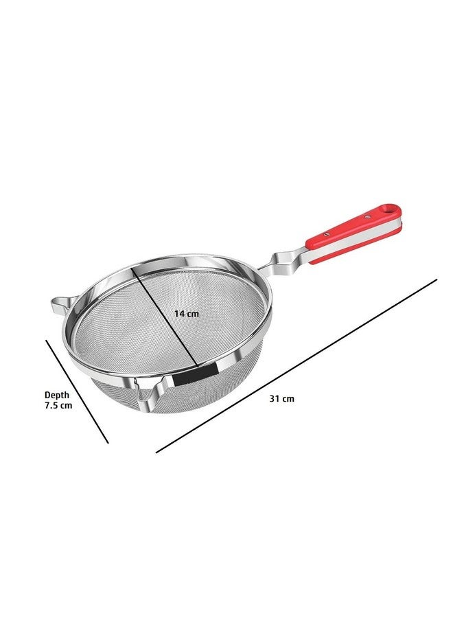 Konquer TimeS Stainless Steel Soup & Juice Strainer/Liquid Filter Size- 14cm X 31cm X 7.5 cm - (15 CM) - Image 2
