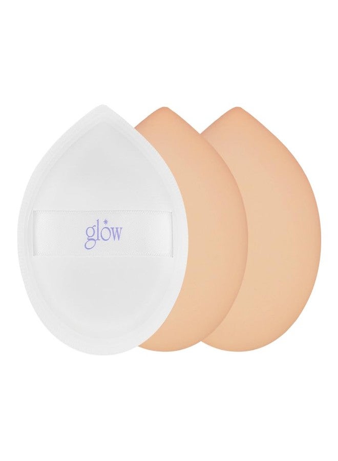 glow cloud sponge : plush makeup beauty sponge with travel case, made bigger & softer for even, flawless application, 3pcs, 0.13 lbs - Image 1