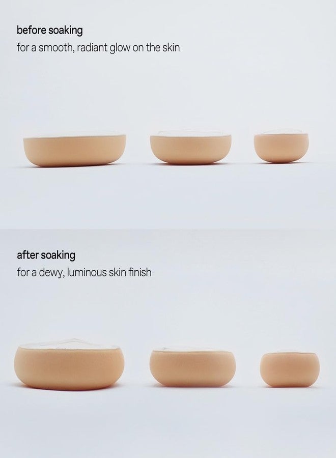 glow cloud sponge : plush makeup beauty sponge with travel case, made bigger & softer for even, flawless application, 3pcs, 0.13 lbs - Image 4