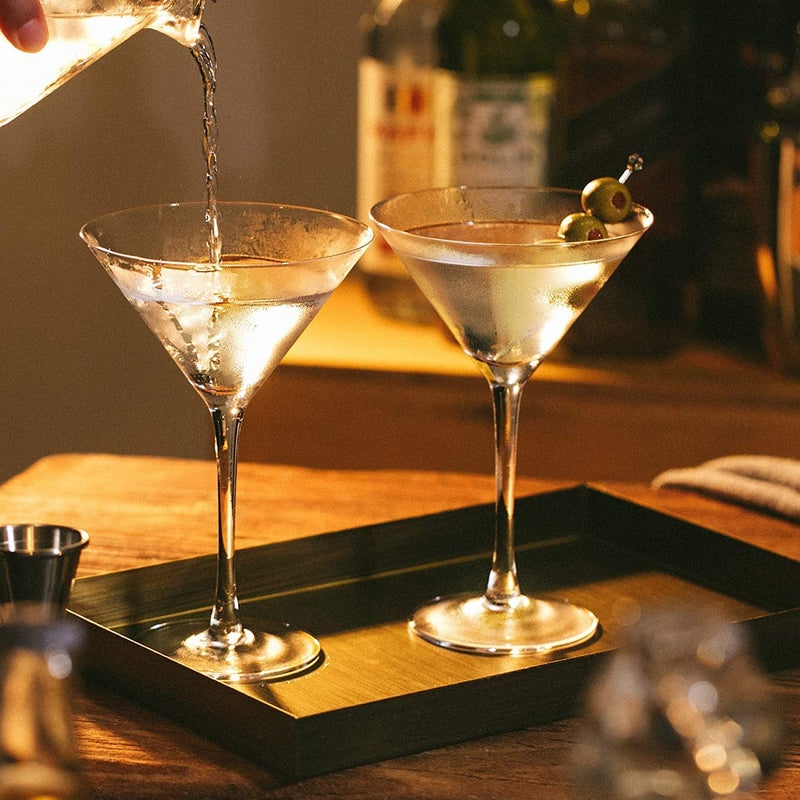 NVRA Italian Premium Martini Glasses Set of 4 150 ML Crystal Clear Glass for White or Red Wine Champagne Brandy Burgundy Cocktail Party Best Gift Transparent Unique Tableware - Image 1