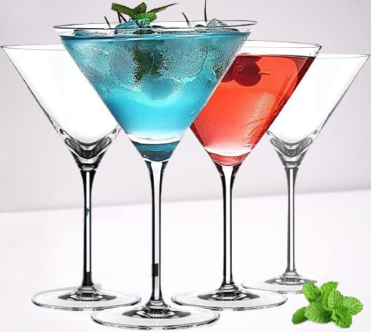 NVRA Italian Premium Martini Glasses Set of 4 150 ML Crystal Clear Glass for White or Red Wine Champagne Brandy Burgundy Cocktail Party Best Gift Transparent Unique Tableware - Image 5