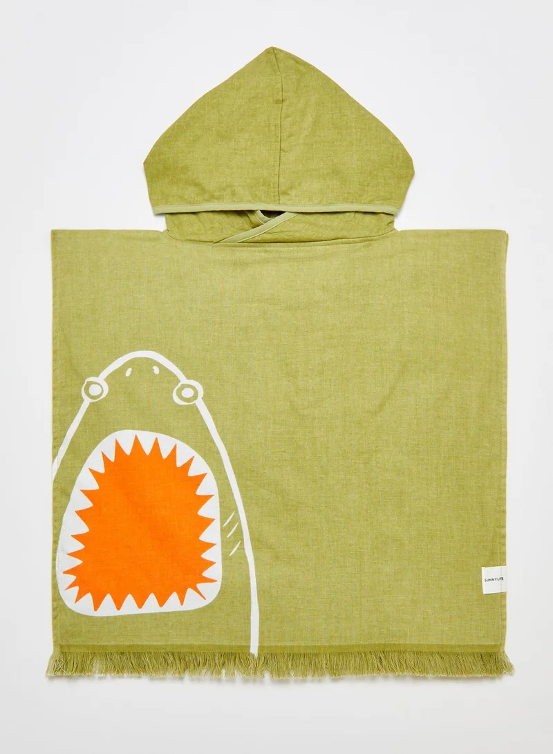 SUNNY LIFE Kids Shark Attack Beach Poncho
