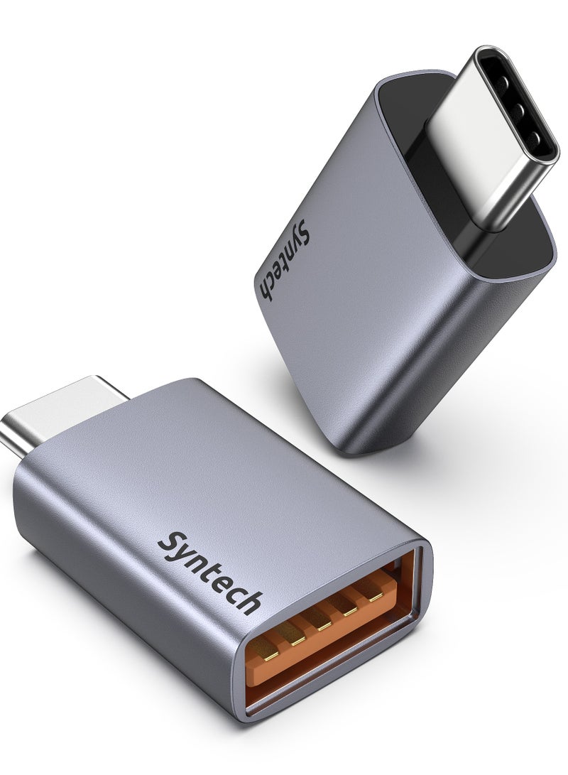 سينتيك محولات Syntech (حزمة من قطعتين) من USB-C إلى USB 3.2 (الجيل الثاني) - سرعة فائقة 10 جيجابت/ثانية - تصميم نحيف ومتجاور - متوافقة مع أجهزة iPhone 16 Pro Max/iPad/iMac/MacBook Pro و Thunderbolt 4/3 - Image 1