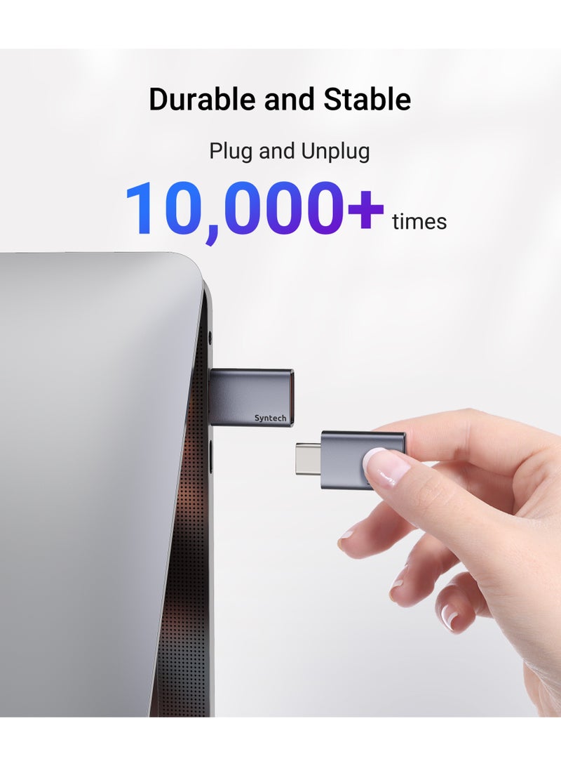 سينتيك محولات Syntech (حزمة من قطعتين) من USB-C إلى USB 3.2 (الجيل الثاني) - سرعة فائقة 10 جيجابت/ثانية - تصميم نحيف ومتجاور - متوافقة مع أجهزة iPhone 16 Pro Max/iPad/iMac/MacBook Pro و Thunderbolt 4/3 - Image 3