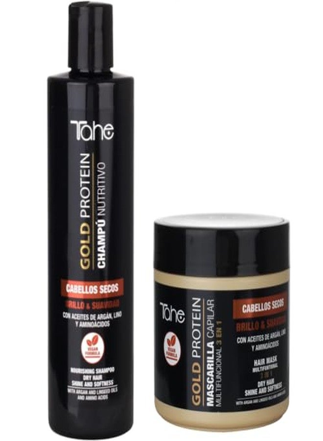 Tahe Gold Protein Small Kit for Dry Hair - Shampoo 300ml + Mask 400ml - Image 1