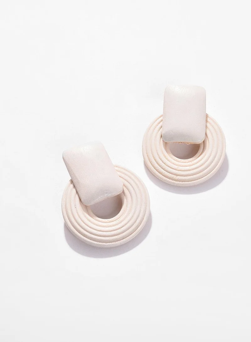 سوهي قرط دائري مرصع بالكريستال