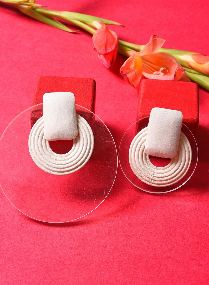 SOHI Circular Artificial Stud Earring Jewellery - Image 4